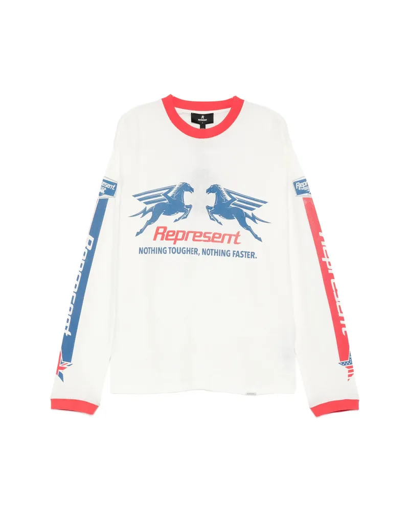 REPRESENT Graphic-print Long-sleeved T-shirt White