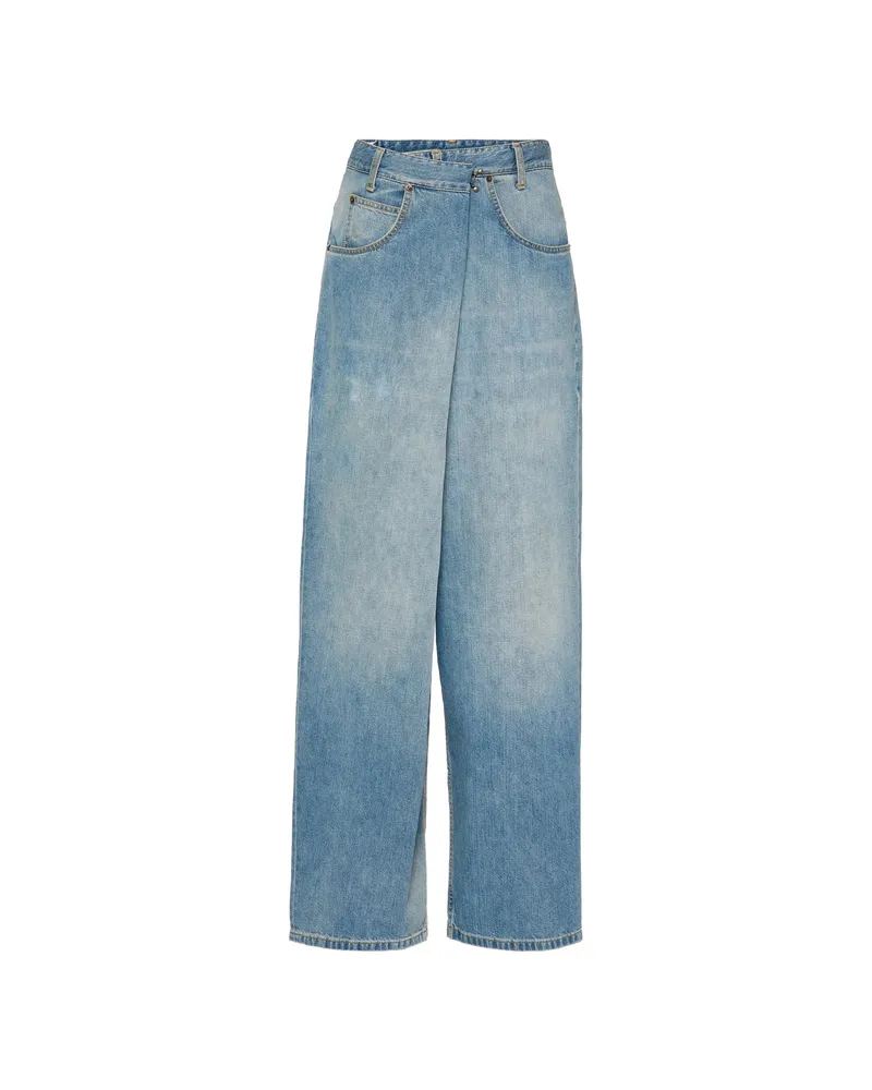 Maison Margiela Wrap-front Denim Jeans Blue