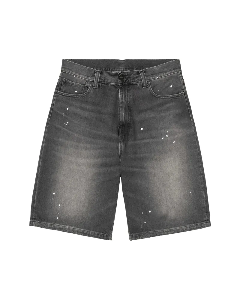 Carhartt WIP Landon Paint-splatter Washed Shorts Black