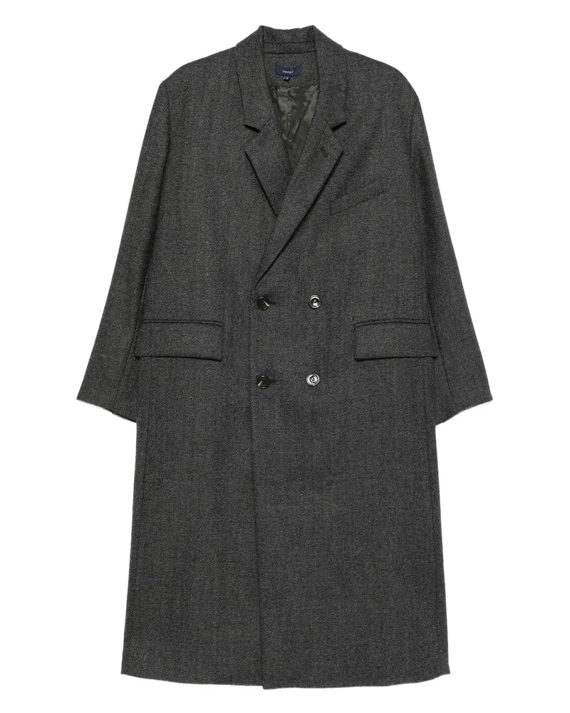 Soeur Double-breasted Wool Coat Grey
