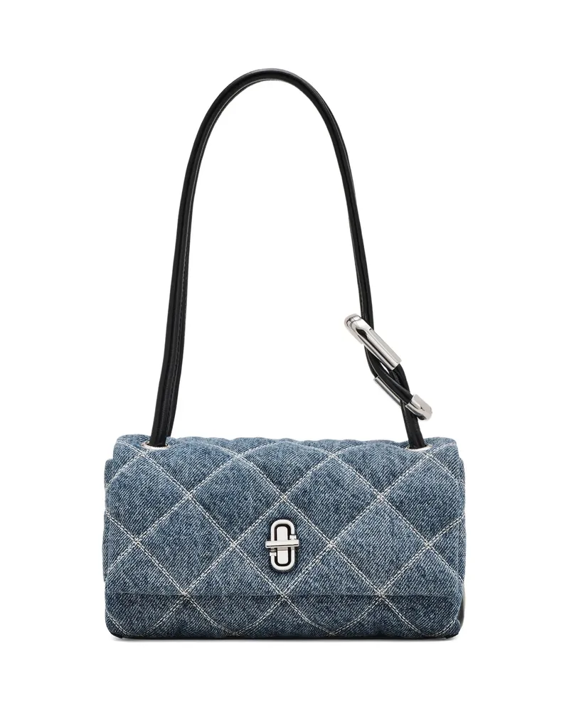 Marc Jacobs The Quilted Denim Mini Dual Shoulder Bag Blue