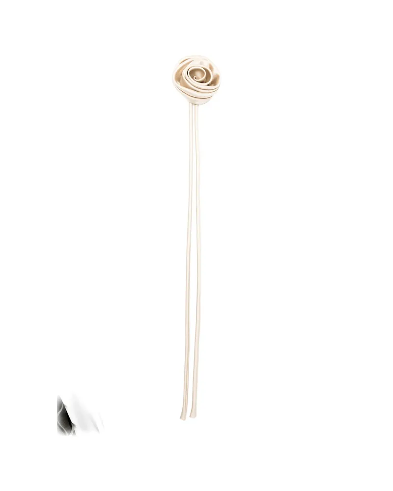 Max Mara Mxamoschea Floral-appliqué Brooch Neutrals