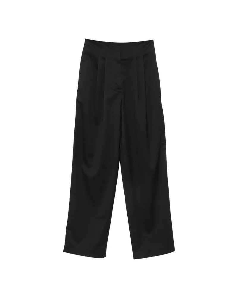 Sessùn Pleated Wide-leg Trousers Black