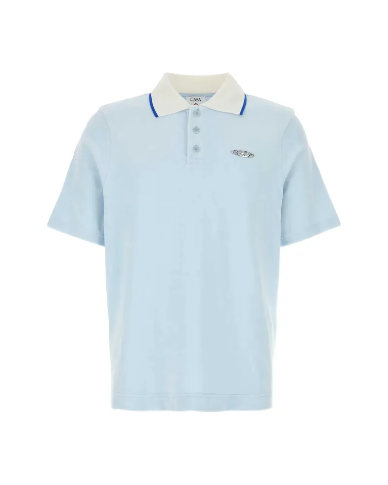 Casablanca Paris Blue Polo Shirt Blue