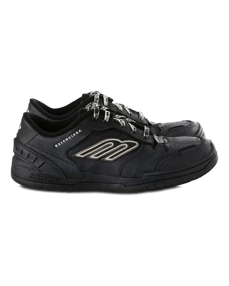 Balenciaga Hamptons Worn-Out Trainers Black