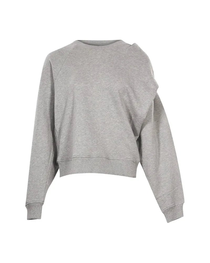 Dries van Noten Draped Raglan-sleeve Sweatshirt Grey