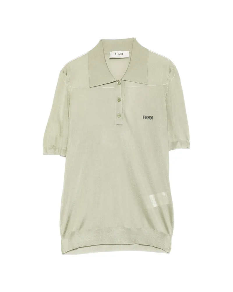 Fendi Button-up Polo Shirt Green