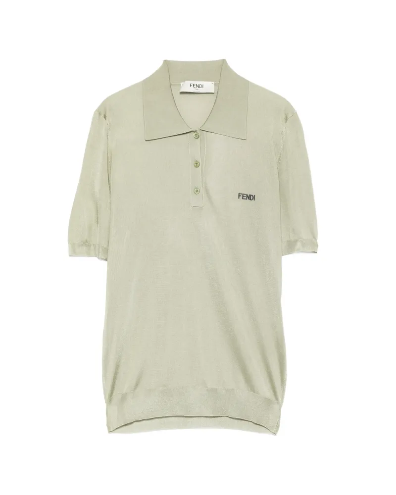 Fendi Button-up Polo Shirt Green