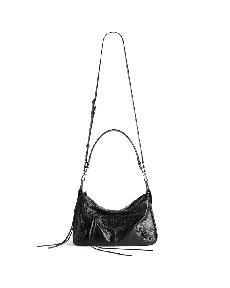 Balenciaga Le City Moto Small Bag In Black Black