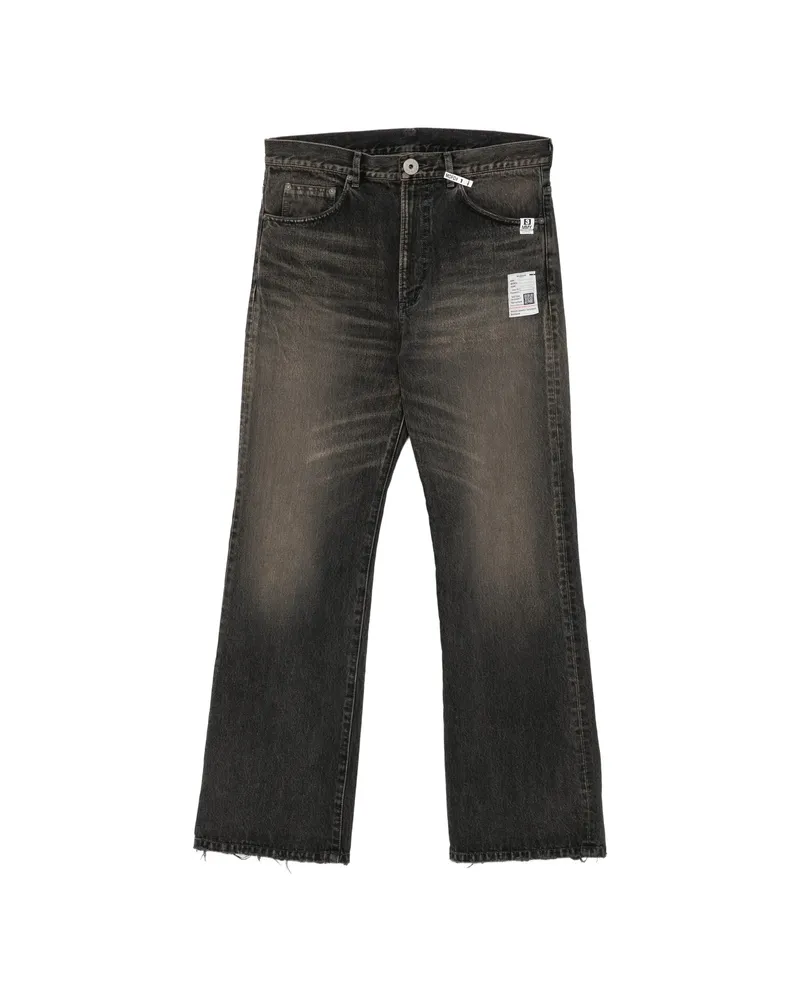 MIHARAYASUHIRO Patch-detail Whiskered Jeans Black