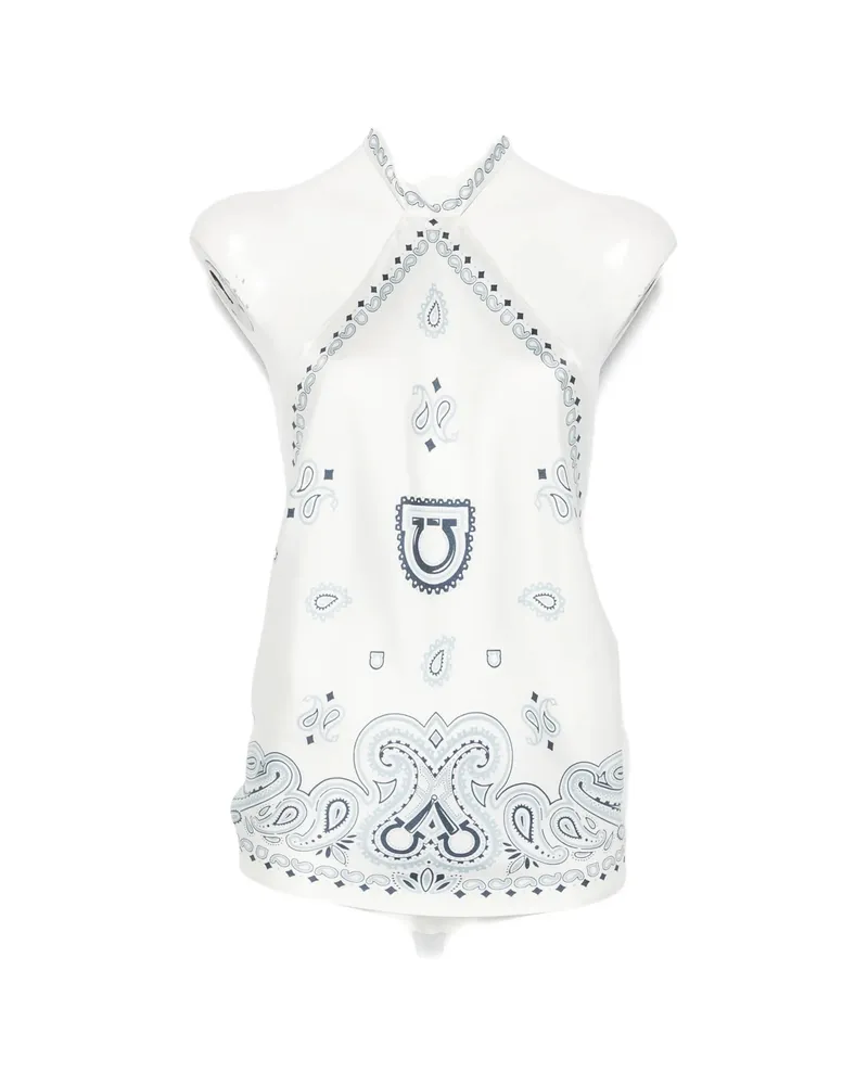 Ferragamo Paisley-print Top White