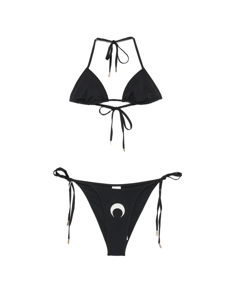 Marine Serre Crescent-moon Bikini Black