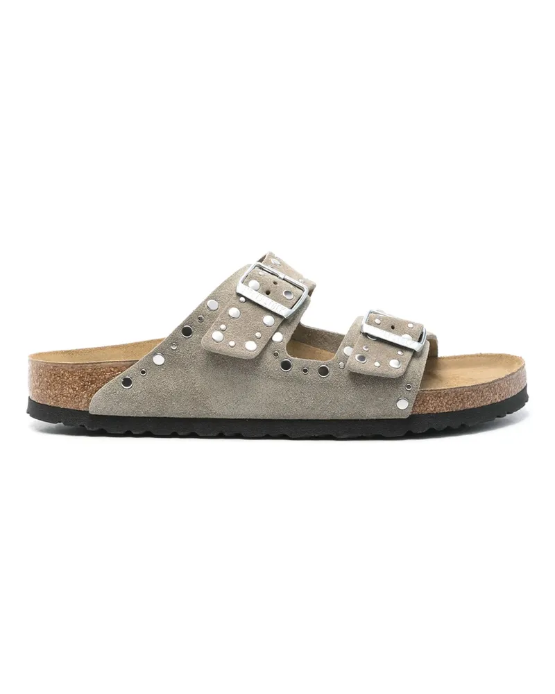Birkenstock Arizona Stud-embellished Sandals Grey
