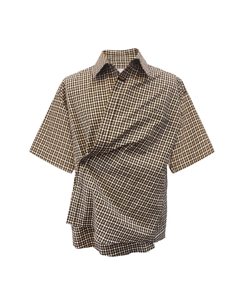 Martine Rose Check-pattern Short-sleeve Shirt Green