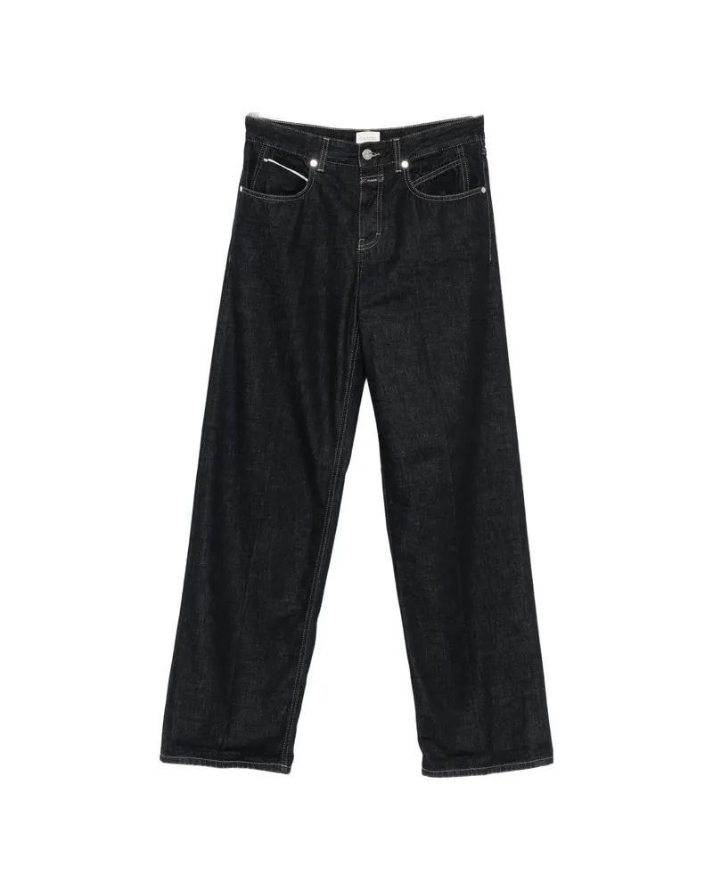 Closed Nikka Logo-patch Wide-leg Jeans Blue