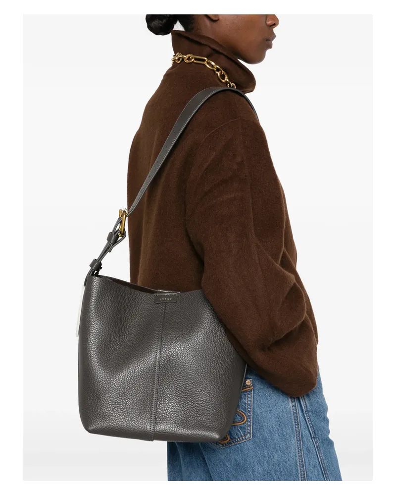 Soeur Saudade Mini Leather Tote Bag Grey
