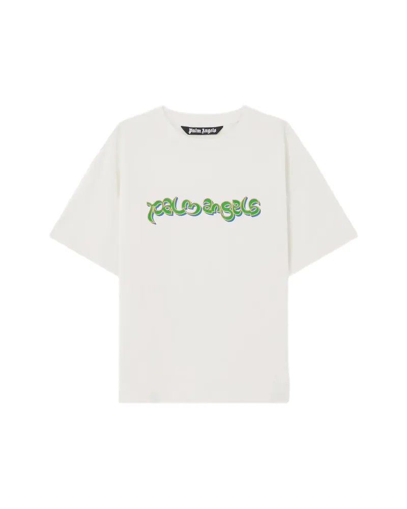 Palm Angels Logo Graphic T-shirt Neutrals