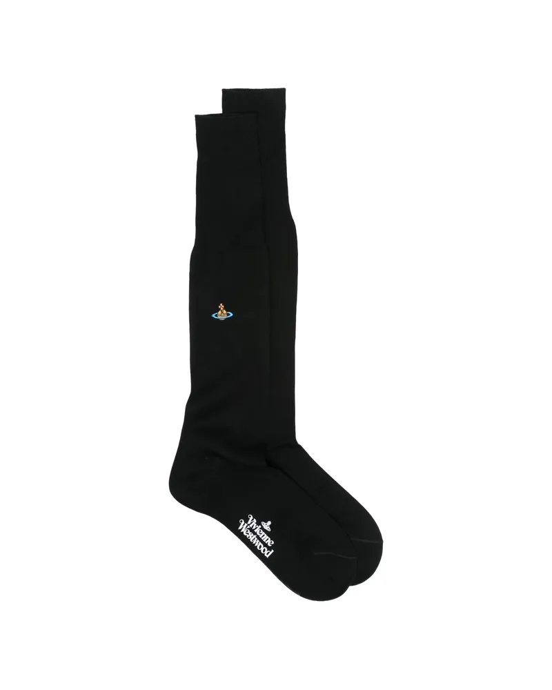 Vivienne Westwood Orb-embroidery Socks Black