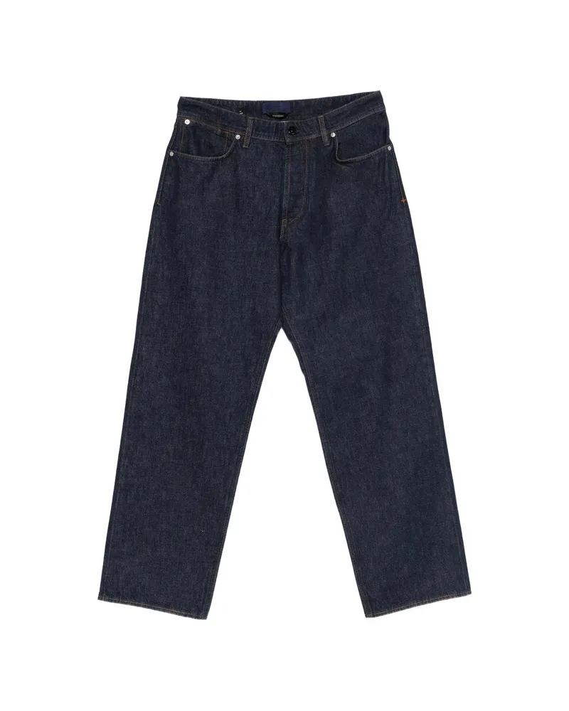 Stone Island Five-pocket Star-embroidery Denim Blue