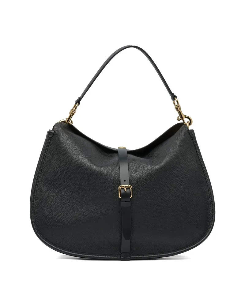 Etro Buckle-fastening Leather Shoulder Bag Black