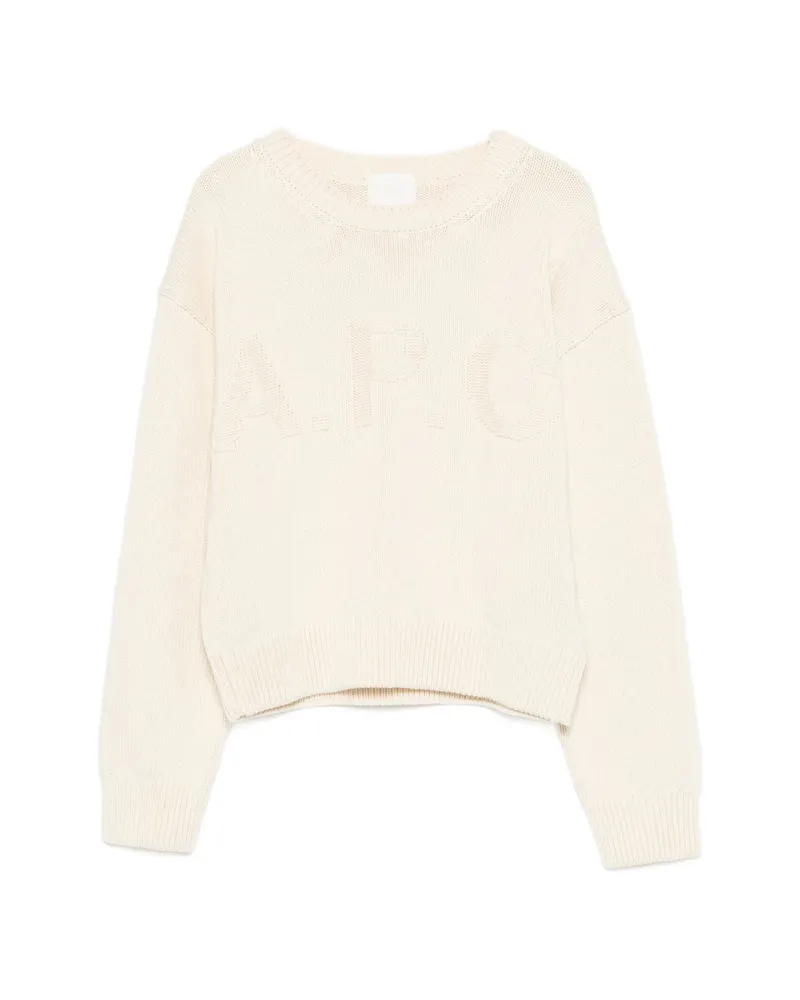 A.P.C. A. p.c. Logo Sweater Neutrals