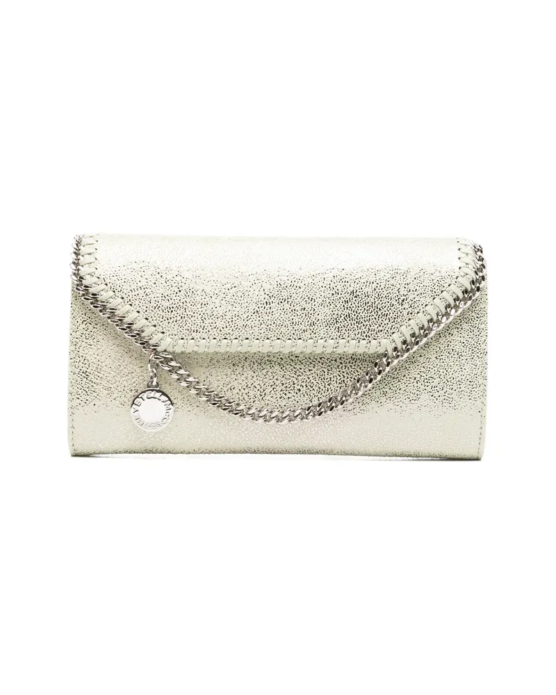 Stella McCartney Falabella Logo-charm Clutch Bag Grey