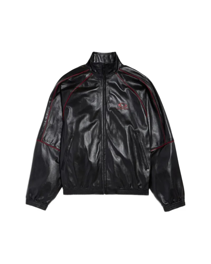 Balenciaga Black Leather Jacket Black