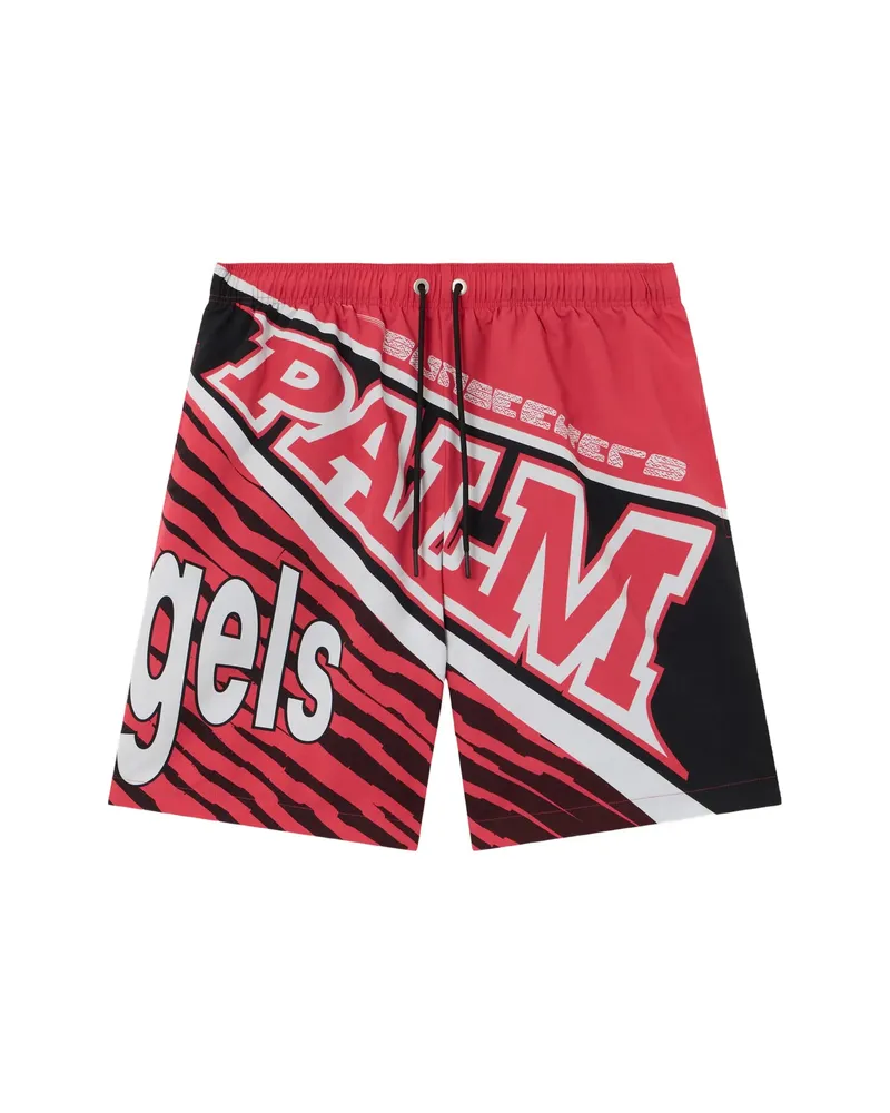 Palm Angels Racing Graphic Swimshorts Red