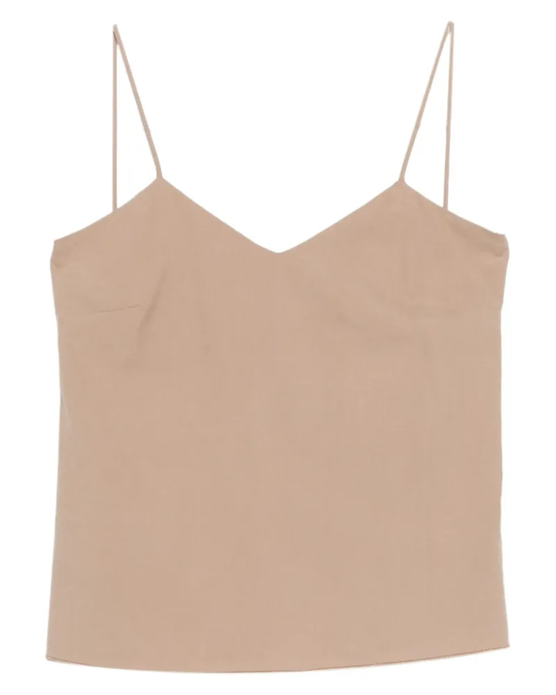 Max Mara Unghia V-neck Top Neutrals