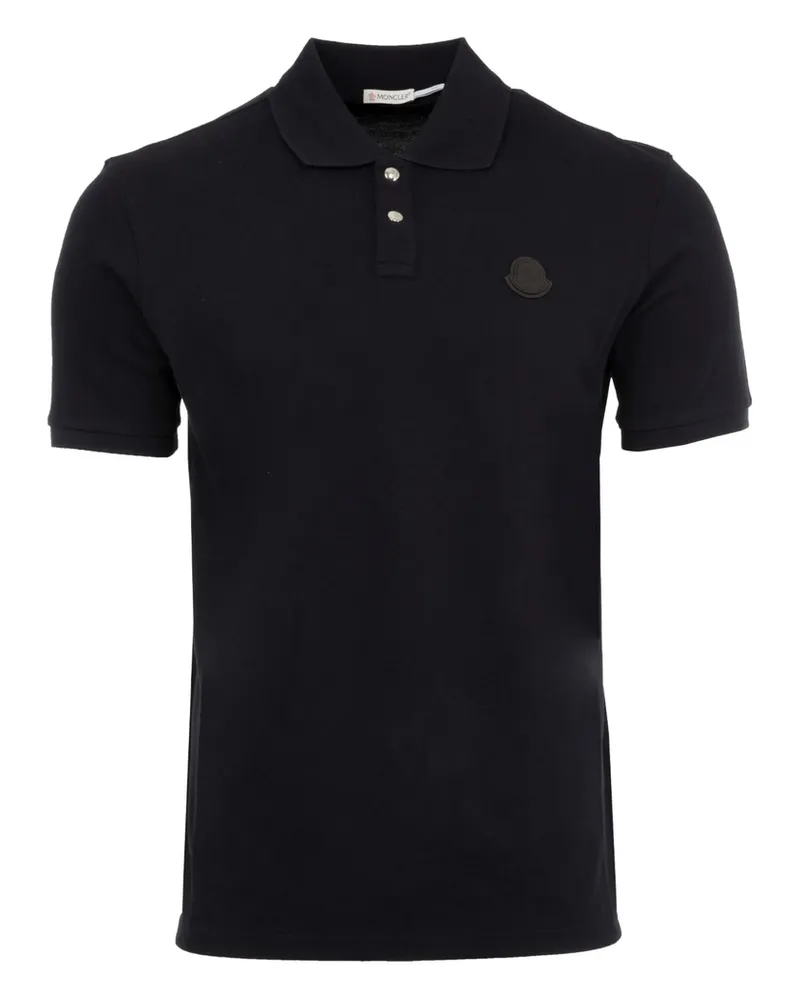 Moncler Logo-appliqué Polo Shirt Blue