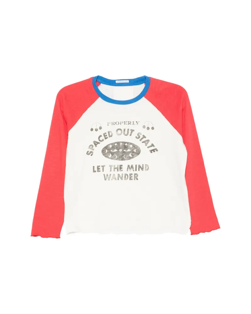 Mother The Vintage Sporty Concert Graphic-print T-shirt White