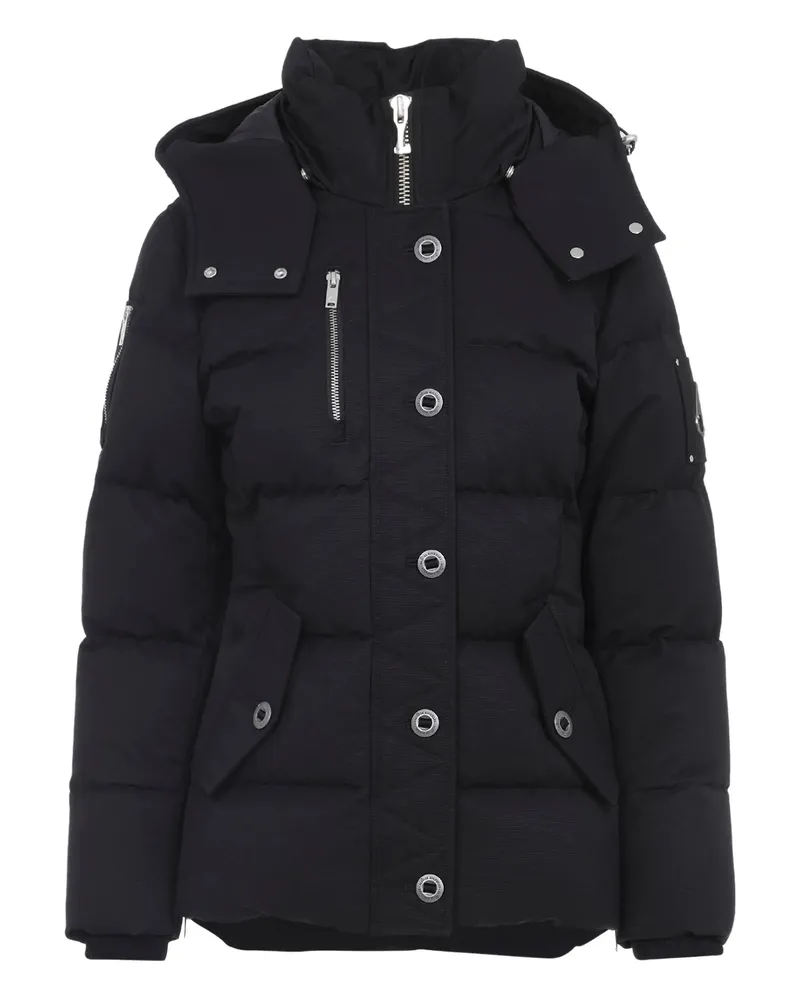 Moose Knuckles Quilted-design Hooded Jacket Black