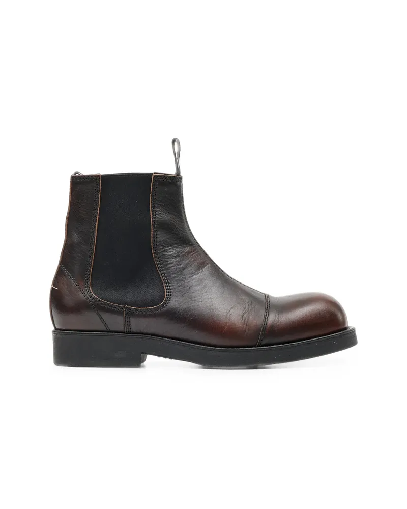 Maison Margiela Brushed Leather Chelsea Boots Brown