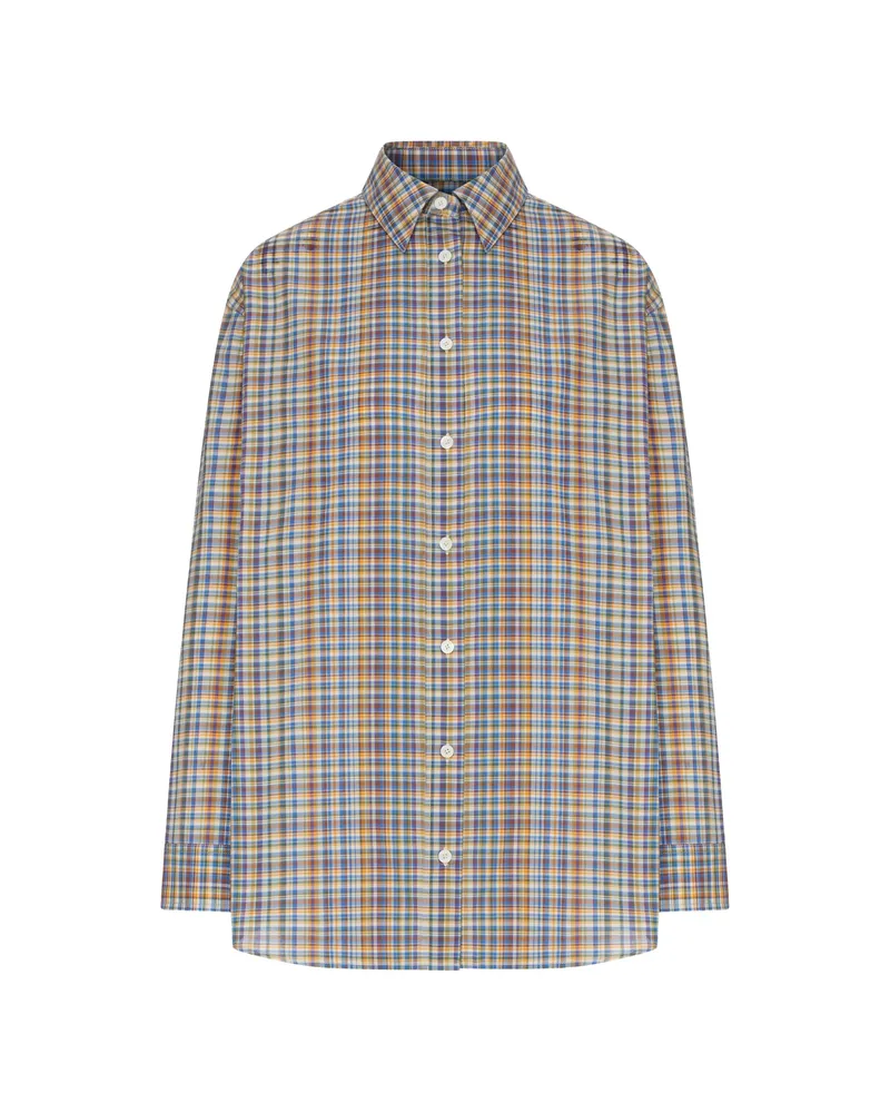 Totême Checked Button-down Shirt Blue