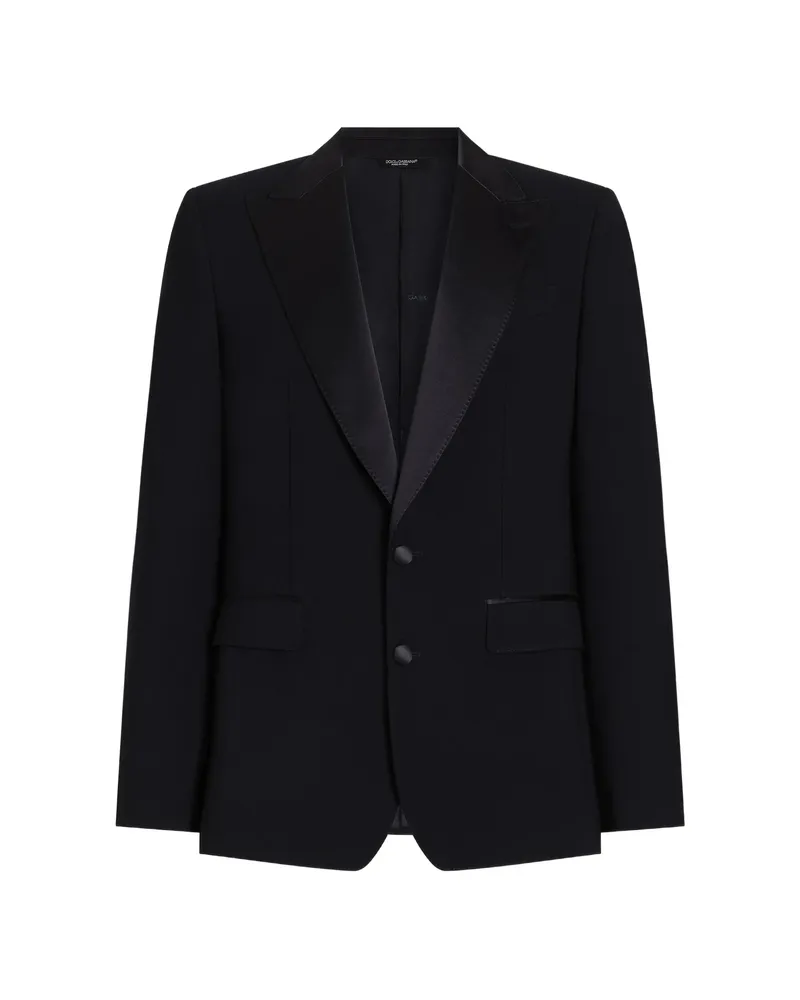Dolce & Gabbana Single-breasted Two-piece Wool Tuxedo Suit Blue