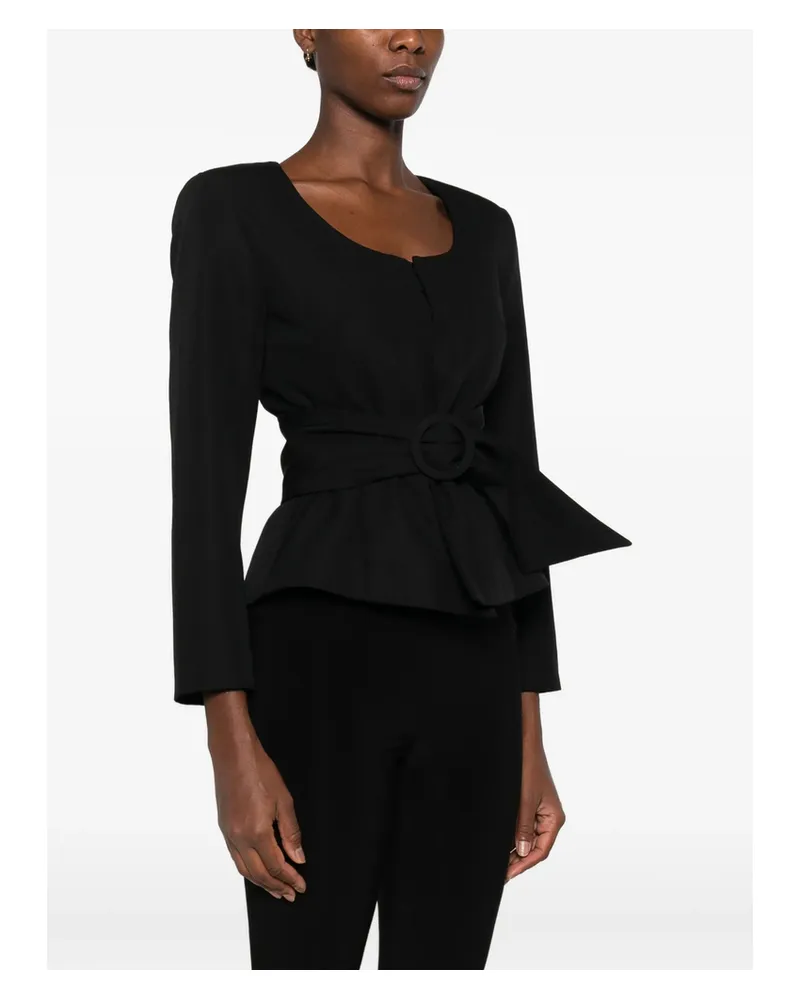 Jacquemus Belted Peplum Jacket Black