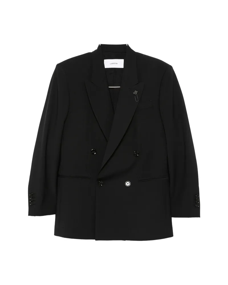 LARDINI Cameron Double-breasted Blazer Black