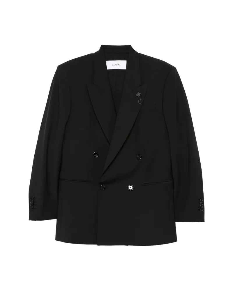 LARDINI Cameron Double-breasted Blazer Black