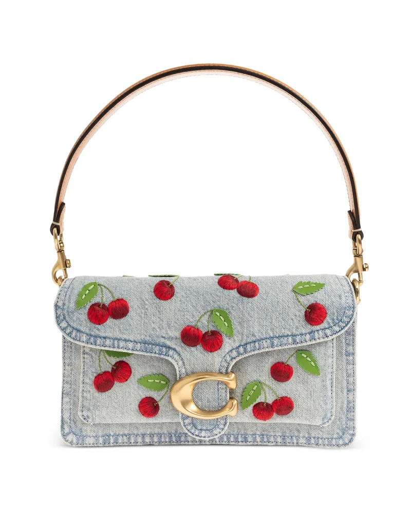 Coach 26 Tabby Cherry-embellished Shoulder Bag Blue