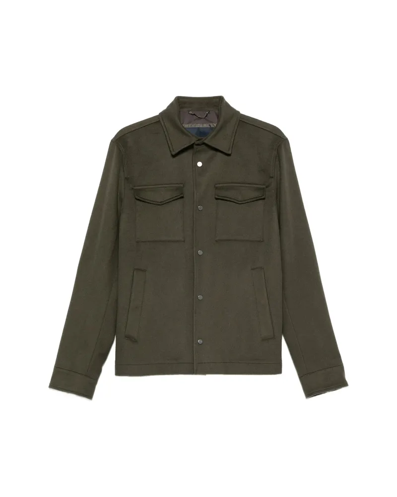 Herno Button-up Chest-pocket Jacket Green