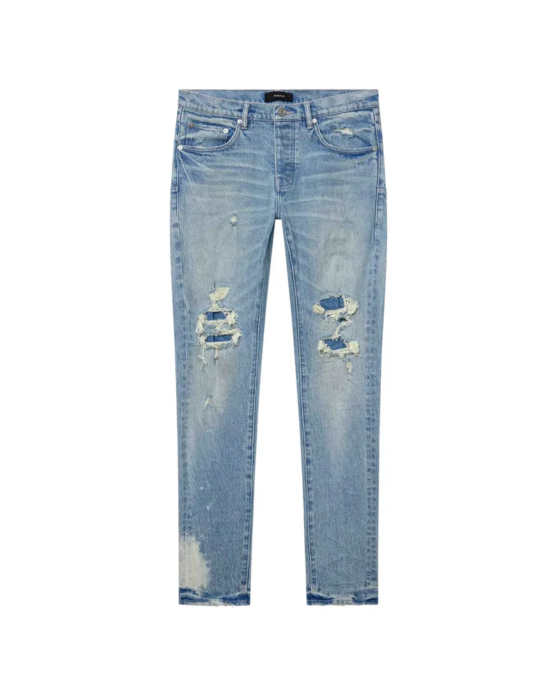 PURPLE BRAND Distressed Repairs Jeans Blue