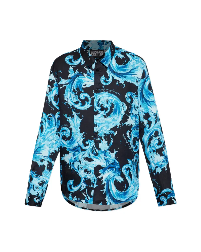 Versace Jeans Patterned Shirt Black