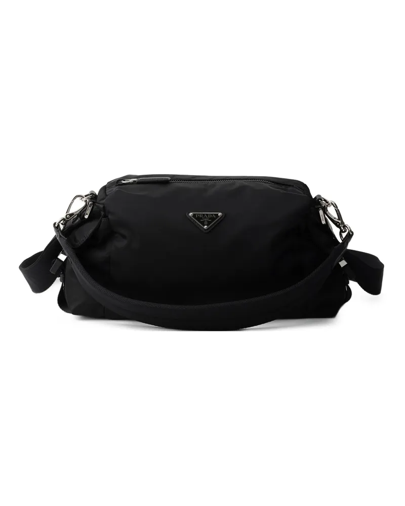 Prada Explore Re-nylon And Leather Bag Black