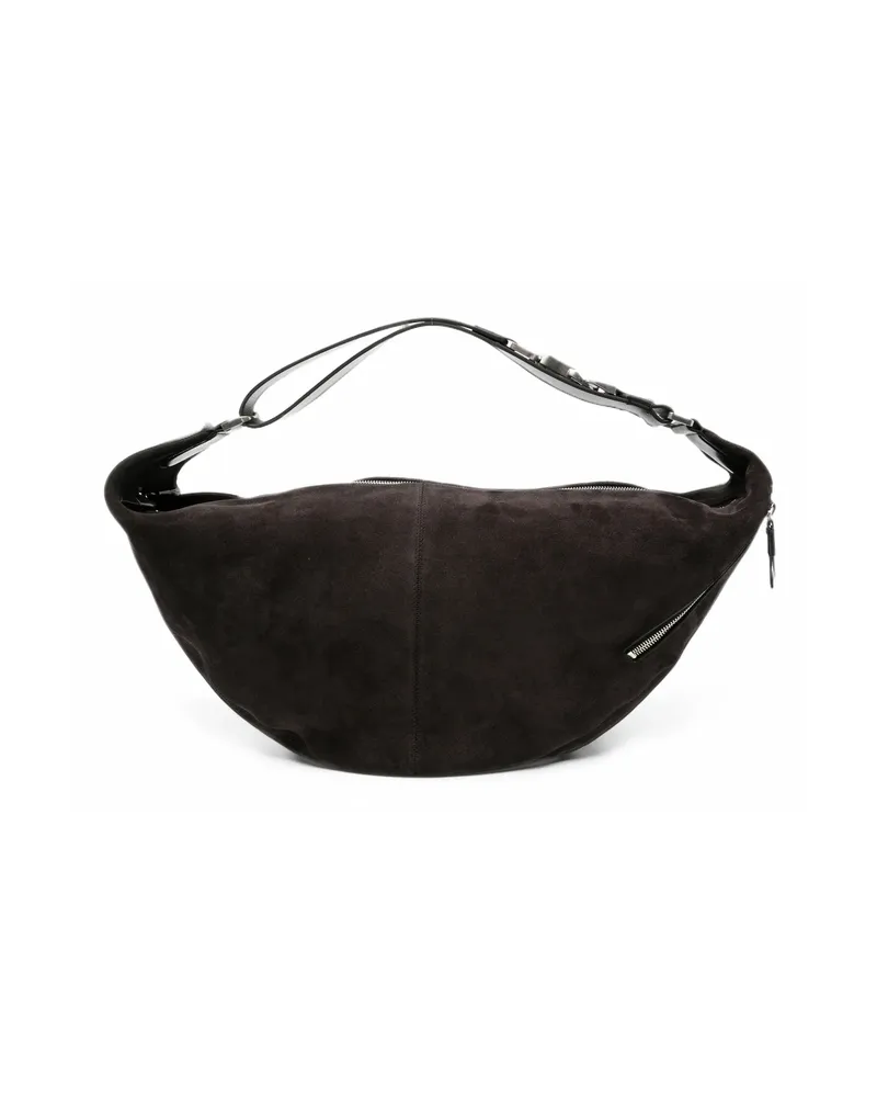 Christophe Lemaire Quiver Clip Leather Tote Bag Brown