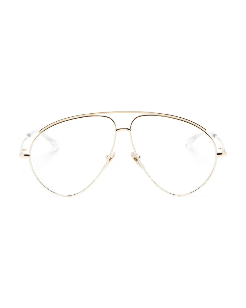 Gucci Pilot-frame Glasses Gold