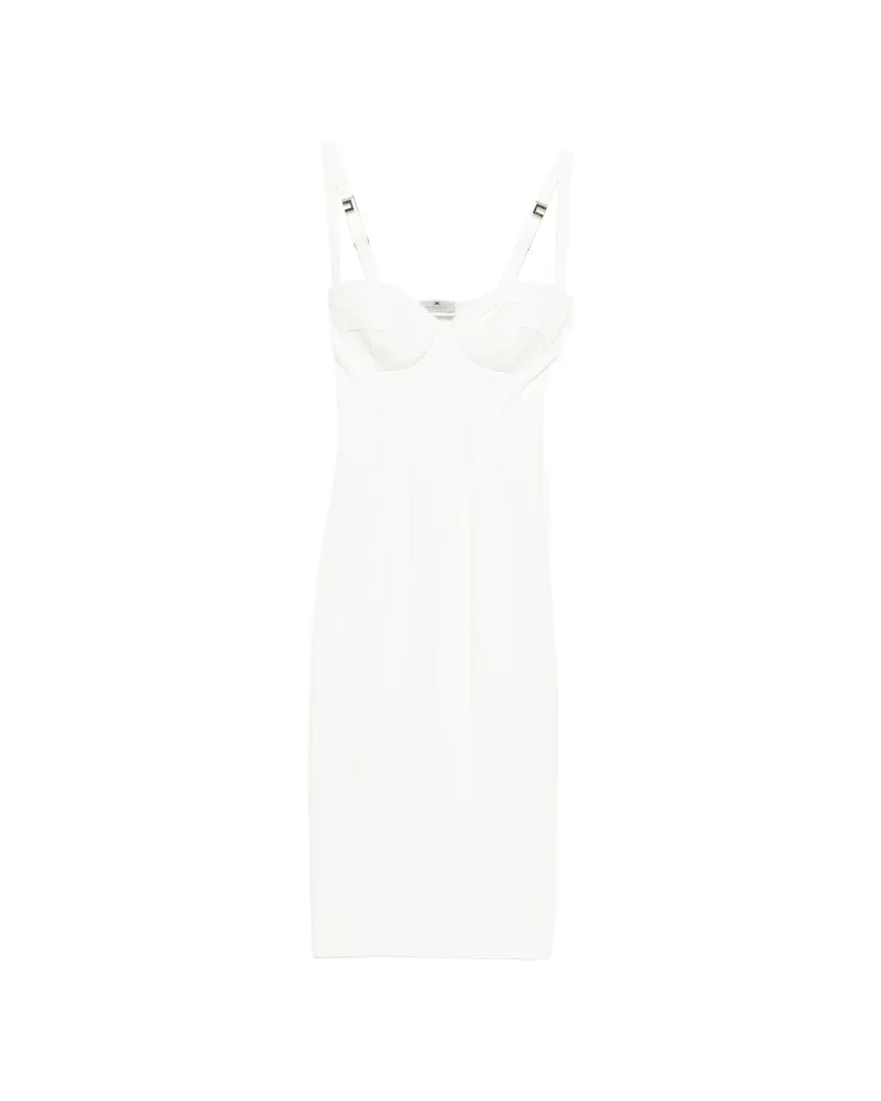 Elisabetta Franchi Straps Midi Dress White