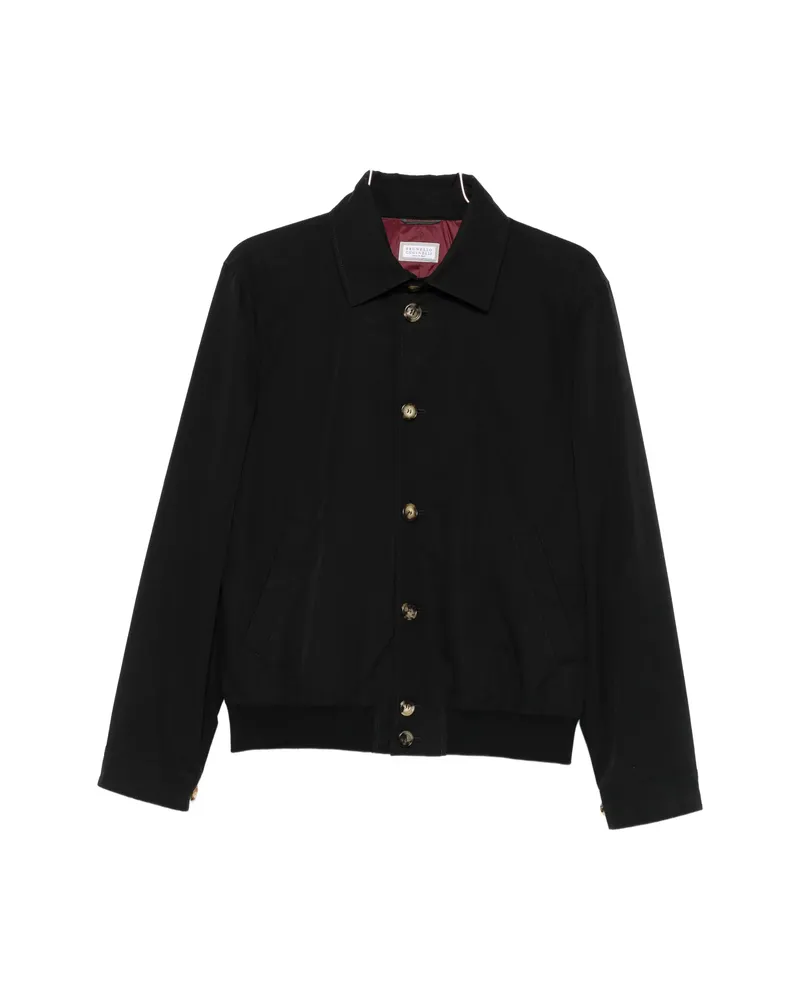 Brunello Cucinelli Button-fastening Bomber Jacket Black