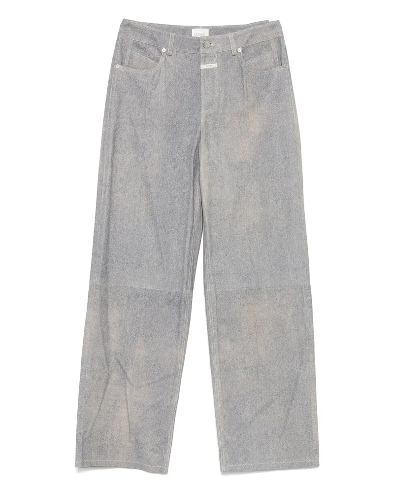 Closed Straight-leg Trousers Blue