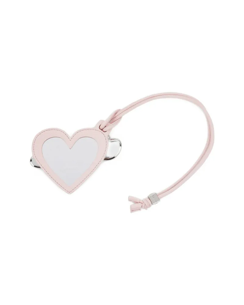 Ganni Heart Mirror In Pink Pink