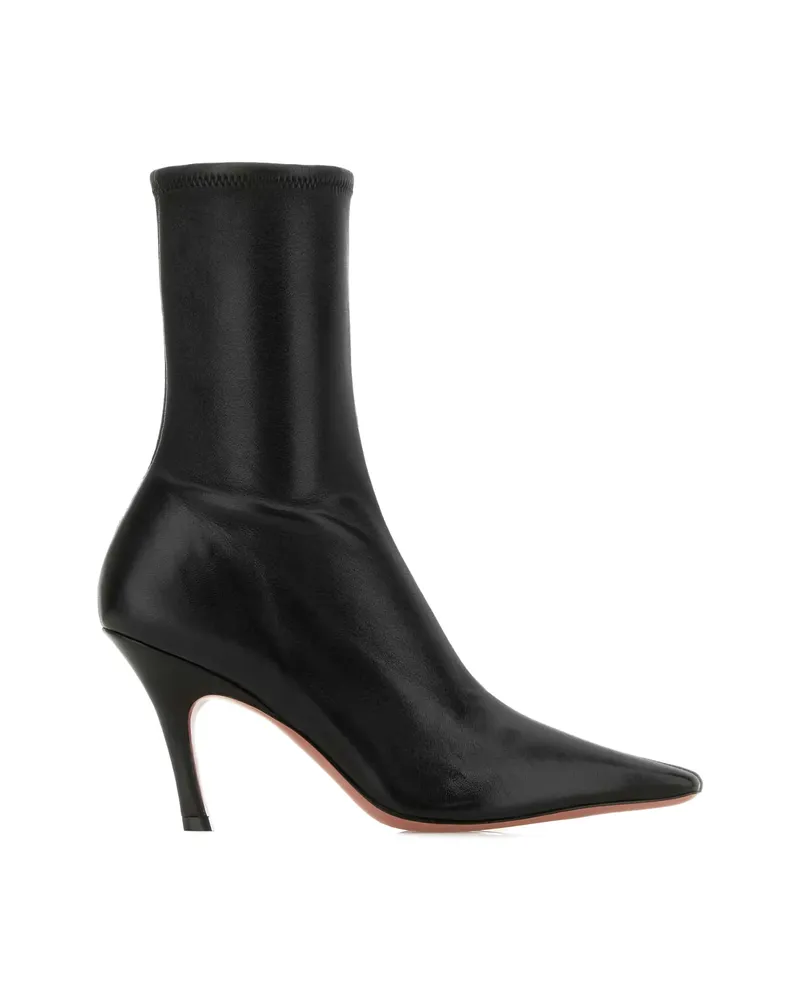 Amina Muaddi Jamie Nappa-leather Ankle Boots Black
